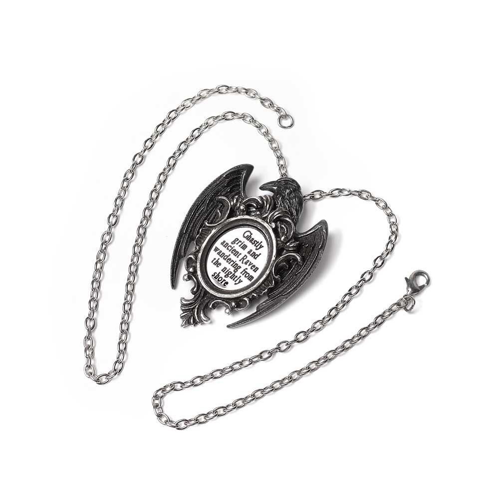 Alchemy - Quoth the Raven Necklace - Silver coloured/Black